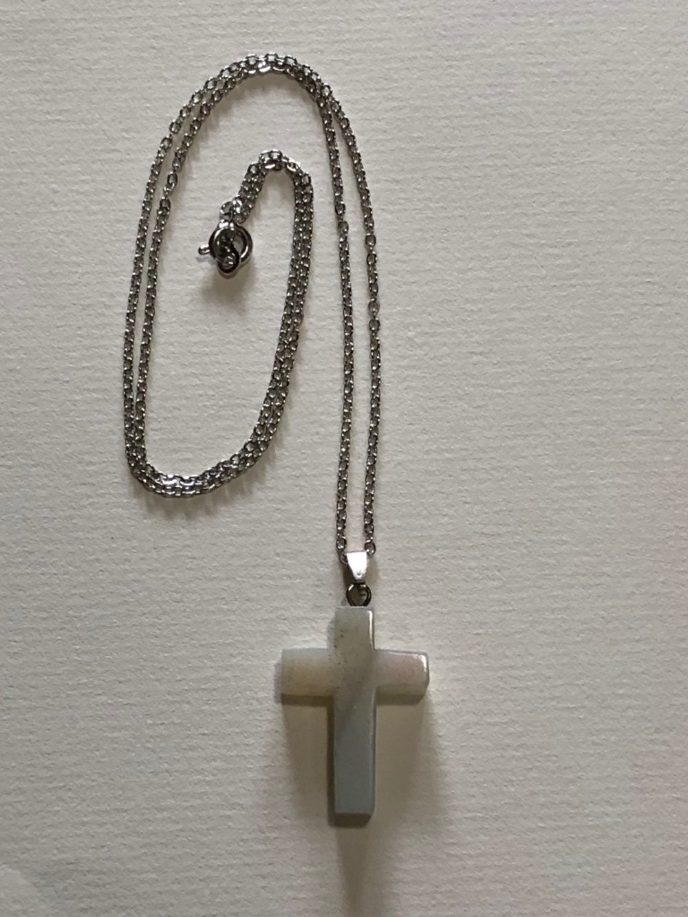 Beautiful Carved Jade Cross Pendant